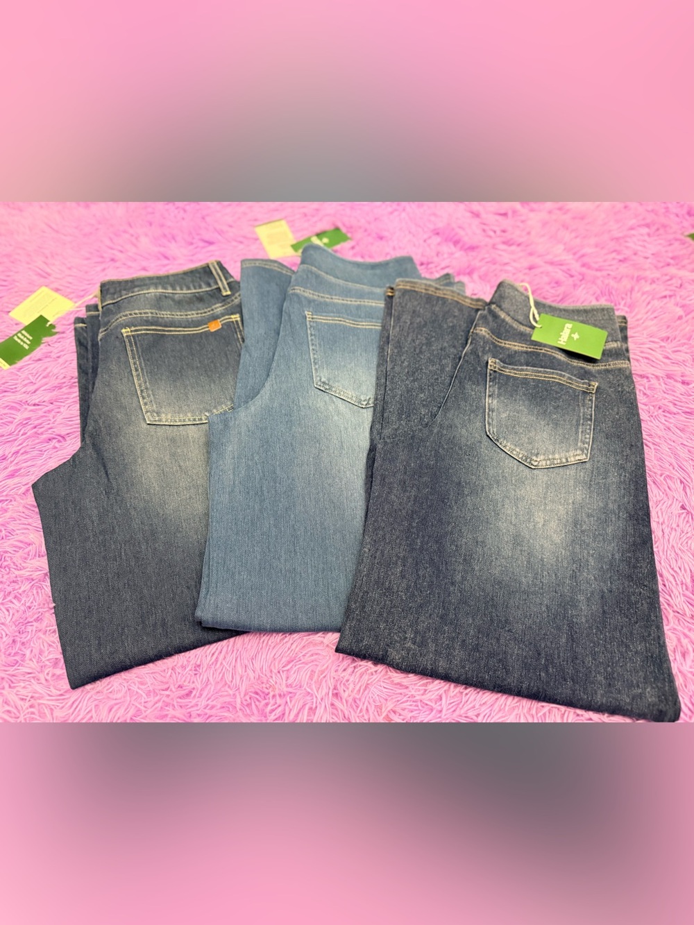 HALARA Medium Bundle of Women's Wide Leg Jeans - Multiple Blue Washes